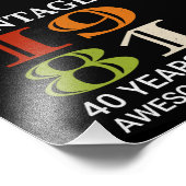 1981 40e verjaardag van het citaat Idea Birthday Foto Afdruk (Hoek)