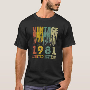 1981 42 jaar oude gitaar 42e verjaardag t-shirt