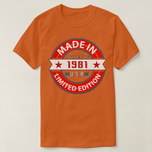 1981 42 Jaar T-shirt (Design voorkant)