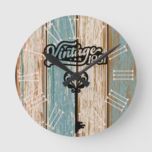 1981  acrylwandklok ronde klok (Voorkant)