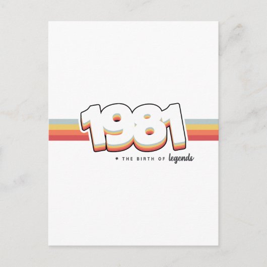1981 De geboorte van legendes Briefkaart (Voorkant)