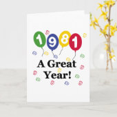 1981 een Grote Verjaardag van het Jaar Kaart (Gele Bloem)