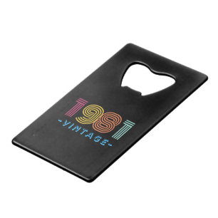 1981  flesopener - Retro- cadeau Creditkaart Flessenopener