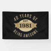 1981 Funny 40th Birthday Geweldige Spandoek (Horizontaal)