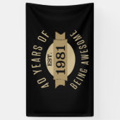 1981 Funny 40th Birthday Geweldige Spandoek (Verticaal)