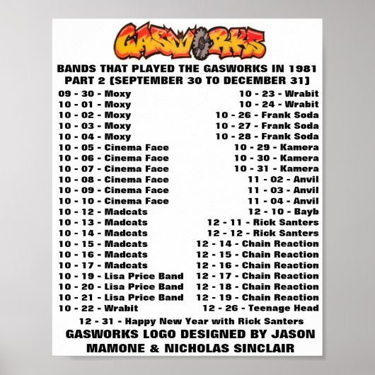 1981 - GASWERKEN - (DEEL 2) POSTER (Voorkant)