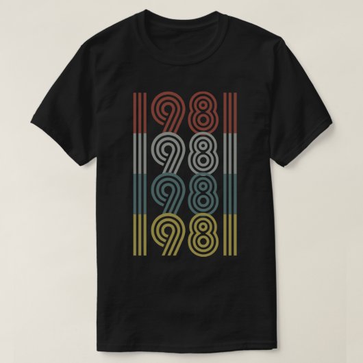 1981 Geboorte jaar Retro stijl T-shirt (Design voorkant)