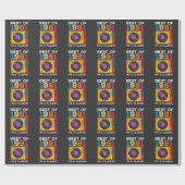 1981 Geboren op  40e verjaardag Vinyls Classic Mus Cadeaupapier (Vlak)