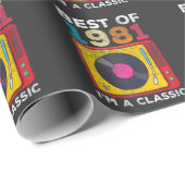 1981 Geboren op  40e verjaardag Vinyls Classic Mus Cadeaupapier (Rol Hoek)