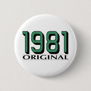 1981 Origineel Ronde Button 5,7 Cm