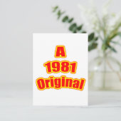 1981 Origineel rood Briefkaart (Staand voorkant)