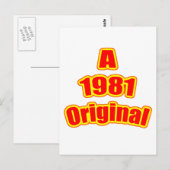 1981 Origineel rood Briefkaart (Voorkant / Achterkant)