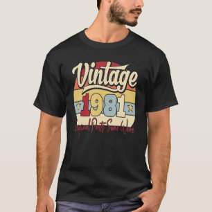 1981 originele onderdelen Draag Retro 42th B T-shirt