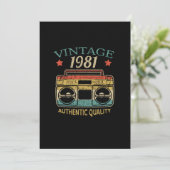  1981 Radio Authentic Quality B-Day Gift Kaart (Staand voorkant)