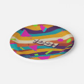1981 - Retro  jaren '80 Neon geometrisch - Papieren Bordje (Gekanteld)