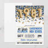 1981 Reünie van de middelbare school Kaart (Voorkant / Achterkant)