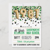 1981 Reünie van de middelbare school Kaart (Voorkant)