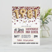 1981 Reünie van de middelbare school Kaart (Staand voorkant)