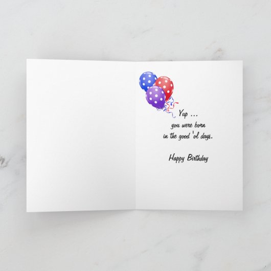 1981 Verjaardag Leuke Feiten Kaart (Binnen)