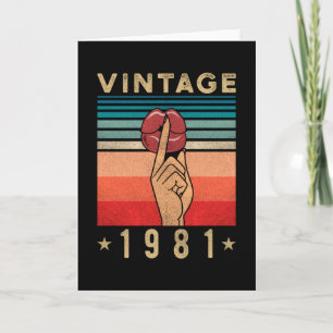 1981 Verjaardagscadeau Retro Vrouw Kaart