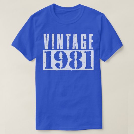 1981 Wit Tekst T-shirt (Design voorkant)