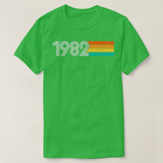  1982 39 jaar, zgn. Birthday Gift Retro T-shirt (Design voorkant)