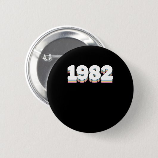 1982 3 RONDE BUTTON 5,7 CM (Voorkant /achterkant)