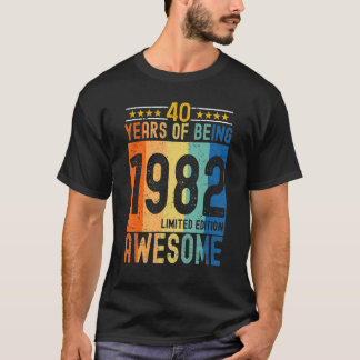 1982 40 jaar Geweldige T-shirt