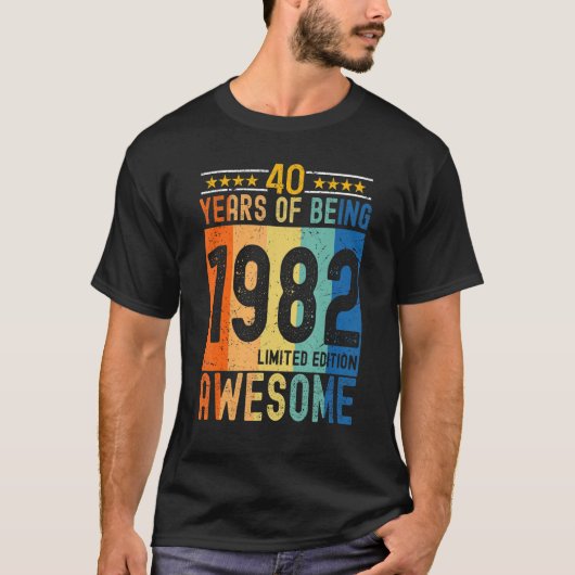 1982 40 jaar Geweldige T-shirt (Voorkant)