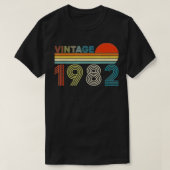  1982 40e Bday Gift 40 jaar oude Retro Birt T-shirt (Design voorkant)