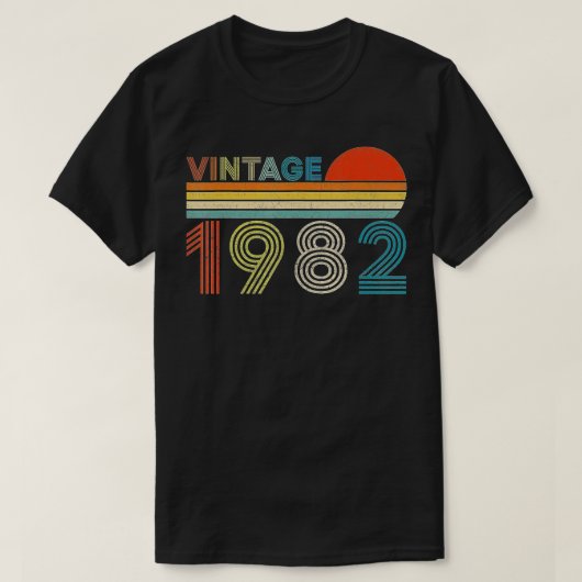  1982 40e Bday Gift 40 jaar oude Retro Birt T-shirt (Design voorkant)