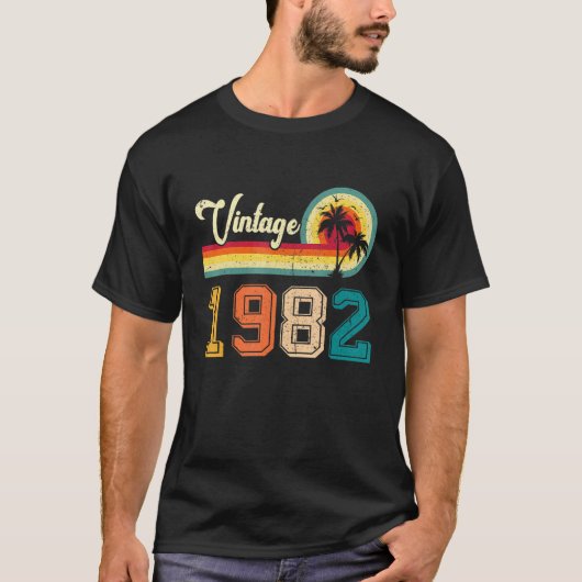 1982 40e Man van de geboorte Vrouwen herstellen 4 T-shirt (Voorkant)
