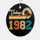 1982 40e Man van de geboorte Vrouwen Retro 40 Keramisch Ornament (Links)