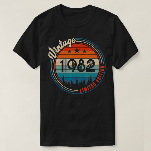  1982 40th Year Old Birthday Gifts Limited T-shirt (Design voorkant)