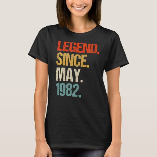 1982 41ste verjaardag retro 41 jaar oud t-shirt (Voorkant)