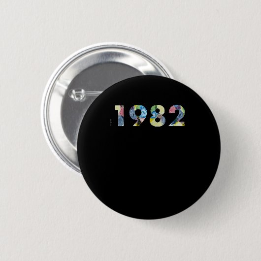 1982 4 RONDE BUTTON 5,7 CM (Voorkant /achterkant)