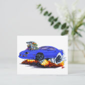 1982-92 Camaro Blue Car Briefkaart (Staand voorkant)