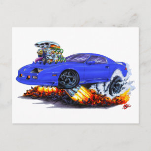 1982-92 Camaro Blue Car Briefkaart