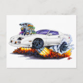 1982-92 Camaro White Car Briefkaart (Voorkant)