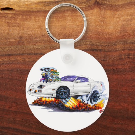 1982-92 Camaro White Car Sleutelhanger (Voorkant)