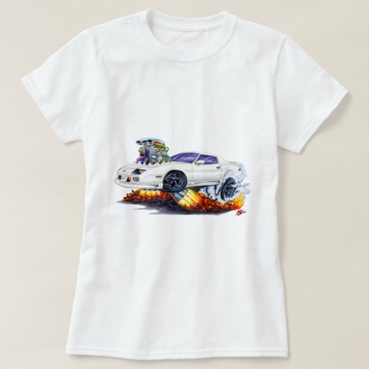 1982-92 Camaro White Car T-shirt (Design voorkant)