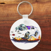 1982-92 Trans Am White Turbo GTA Sleutelhanger (Voorkant)