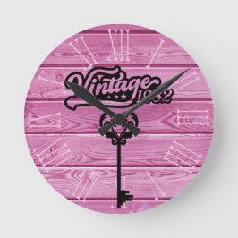 1982  acrylwandklok ronde klok