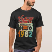  1982 Authentieke kwaliteit 1982 40e verjaardag T-shirt (Voorkant)