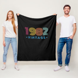 1982  banket met retro-cadeau fleece deken