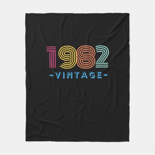 1982 banket met retro-cadeau fleece deken (Voorkant)