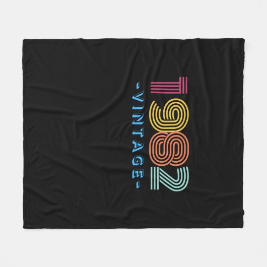 1982  banket met retro-cadeau fleece deken (Voorkant (Horizontaal))