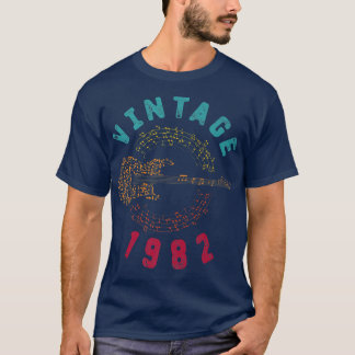  1982 Birthday Limited Edition Guitar Music T-shirt