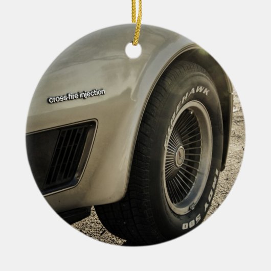 1982 Chevrolet Corvette Collector's Edition Wheel Keramisch Ornament (Voorkant)
