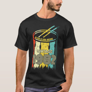 1982 dag 40 jaar Geweldige drum P T-shirt